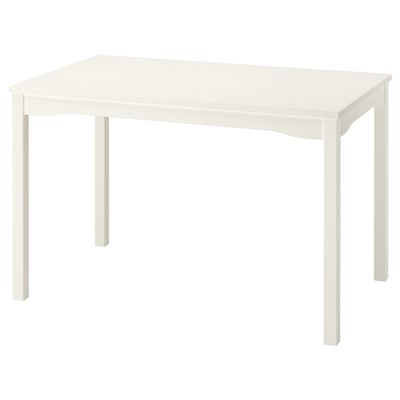 HAUGA Table, white/birch veneer, 118x74 cm