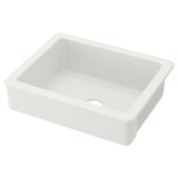A white HAVSEN sink, rectangular, with smooth edges and a single drain, designed for easy cleaning and comfortable use.