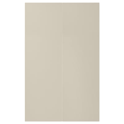 HAVSTORP 2-p door f corner base cabinet set, beige, 25x80 cm
