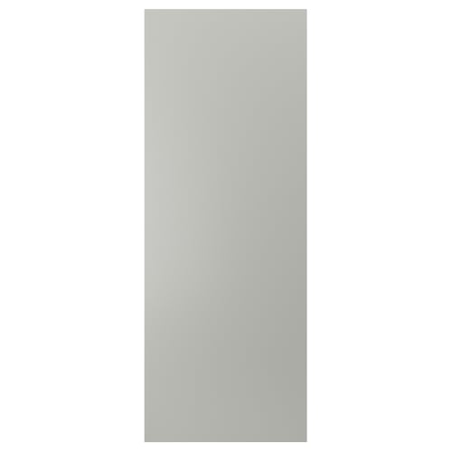 Grey kitchen cabinet panel, modern design, rectangular shape.