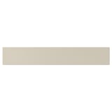 Beige HAVSTORP kitchen front, smooth acrylic paint, rectangular.