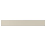 A horizontal beige HAVSTORP panel, smooth and modern, made from acrylic paint and fibreboard.