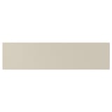 A beige HAVSTORP smooth front panel, rectangular in shape with clean lines, designed for kitchen use.