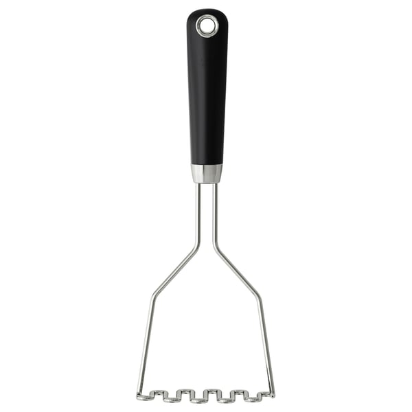 IKEA 365+ HJÄLTE Potato masher, stainless steel/black