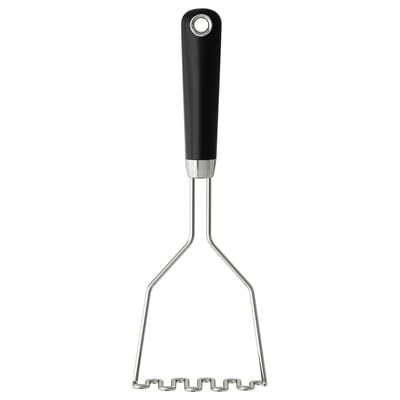IKEA 365+ HJÄLTE Potato masher, stainless steel/black