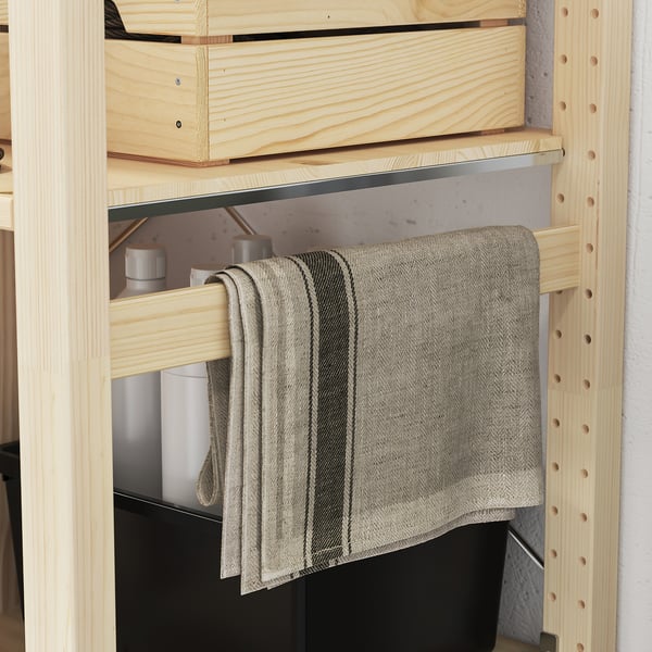 IVAR 2 sections/shelves/cabinet, pine, 174x50x179 cm