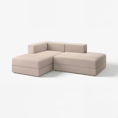 JÄTTEBO Chaise longue modules, Samsala grey-beige