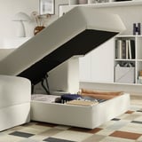 JÄTTEBO U-shaped sofa, 7-seat, with chaise longue, right with headrests/Axvall off-white