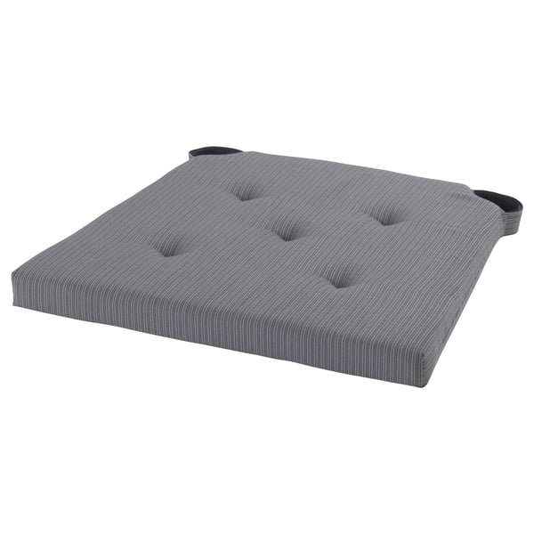 JUSTINA Chair pad, grey, 42/35x40x4 cm