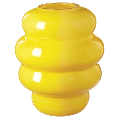 KÄLLARHALS Vase, yellow, 22 cm