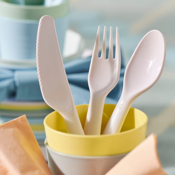 KALAS 18-piece cutlery set, mixed colours