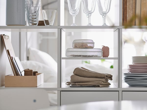 KALLAX Insert with 1 shelf, white, 33x33 cm