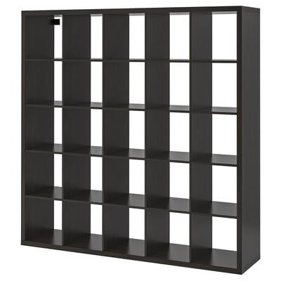KALLAX Shelving unit, black-brown, 182x182 cm
