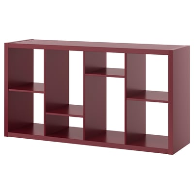 KALLAX Shelving unit, brown-red, 147x39x77 cm