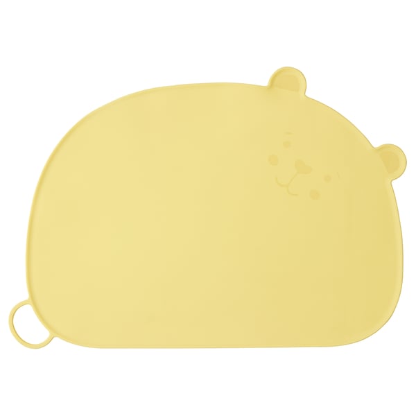 KANONKUL Place mat, yellow, 40x30 cm