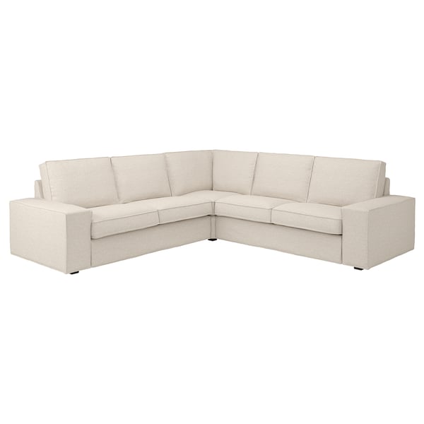 KIVIK Corner sofa, 4-seat, Gunnared beige