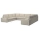 KIVIK U-shaped sofa, 7-seat, Gunnared beige