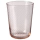 KLIPPLAX Glass, striped pink, 25 cl