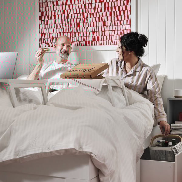 KLIPSK Bed tray, white