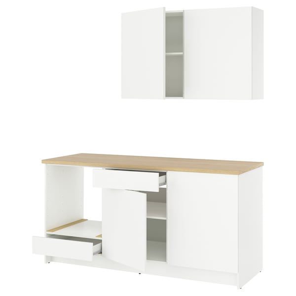KNOXHULT Kitchen, white, 180x61x220 cm