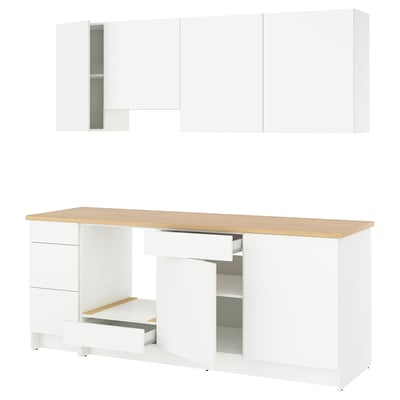 KNOXHULT Kitchen, white, 220x61x220 cm
