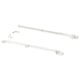 KOMPLEMENT wardrobe organiser, white, metallic, horizontal bars with wheels.