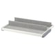 KOMPLEMENT pull-out tray, white, metal and felt, rectangular shape with raised edges.
