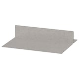 KOMPLEMENT felt shelf, grey, rectangular, single-layer, water-resistant, minimalist design.
