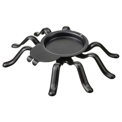 KUSTFYR Tealight holder, spider black, 2 cm