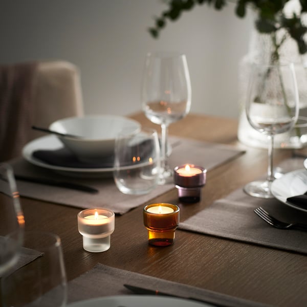 LADUSVALA Tealight holder, mixed colours, 5.5 cm