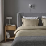 Grey lyocell bedding set, soft & cosy, fitted sheet & pillowcase