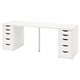 LAGKAPTEN / ALEX Desk, white, 200x60 cm