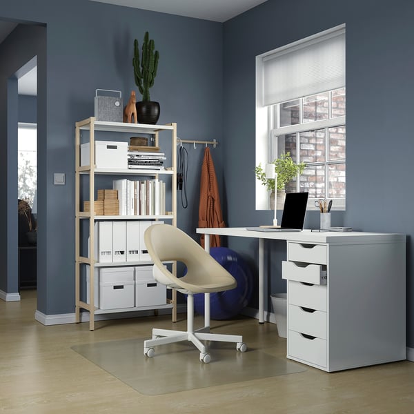 LAGKAPTEN / ALEX Desk, white, 140x60 cm
