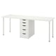 LAGKAPTEN / ALEX Desk, white, 200x60 cm