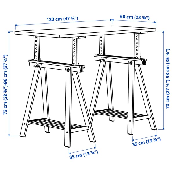 Illustration with measurements for the product: LAGKAPTEN.