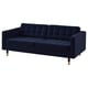 LANDSKRONA 3-seat sofa, Djuparp dark blue/wood