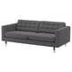 LANDSKRONA 3-seat sofa, Gunnared dark grey/metal
