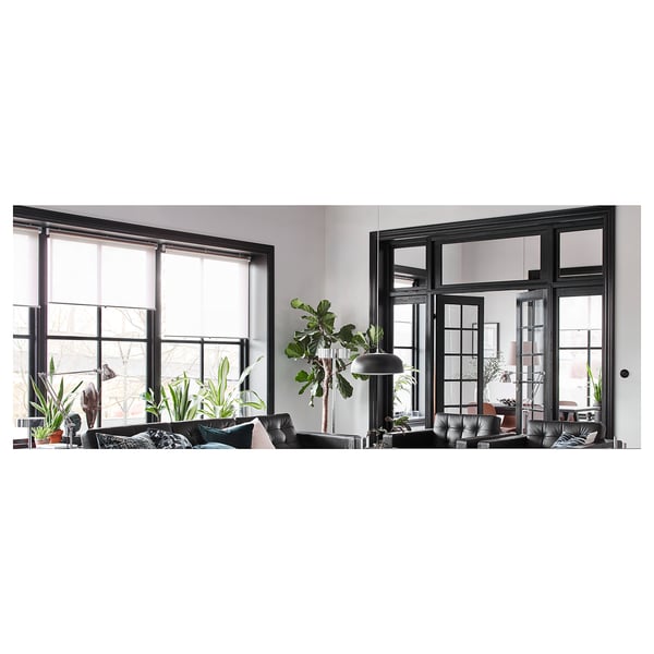 LANDSKRONA 3-seat sofa, with chaise longue/Grann/Bomstad black/metal