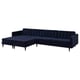 LANDSKRONA 5-seat sofa, with chaise longues/Djuparp dark blue/wood
