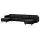 LANDSKRONA 5-seat sofa, with chaise longues/Grann/Bomstad black/wood