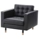 LANDSKRONA Armchair, Grann/Bomstad black/wood