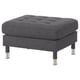 LANDSKRONA Footstool, Gunnared dark grey/metal