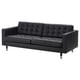 LANDSKRONA Three-seat sofa, Grann/Bomstad black/metal