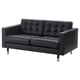 LANDSKRONA Two-seat sofa, Grann/Bomstad black/metal