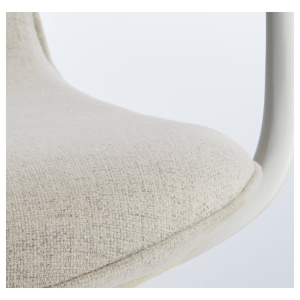 LÅNGFJÄLL Conference chair with armrests, Gunnared beige/white