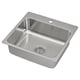 LÅNGUDDEN Inset sink, 1 bowl, stainless steel, 56x53 cm