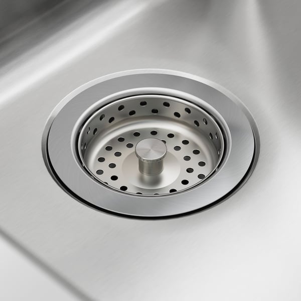 LÅNGUDDEN Inset sink, 1 bowl, stainless steel, 46x46 cm