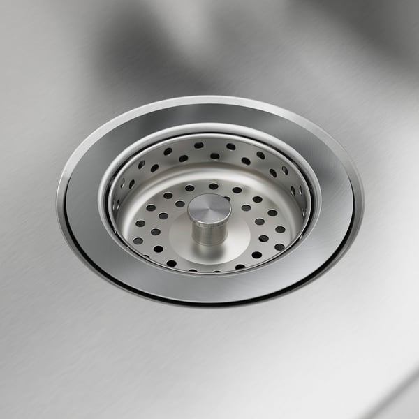 LÅNGUDDEN Inset sink, 1 bowl, stainless steel, 56x53 cm