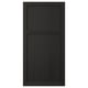 LERHYTTAN black kitchen cabinet door with solid wood frame and inset ash veneer panel, timeless traditional design.