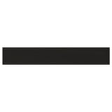 Black rectangular wooden panel, solid ash, bevelled edges.